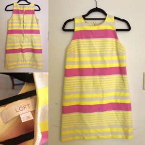 LOFT striped sheath dress